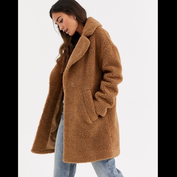 Abercrombie & Fitch Jackets & Blazers - Abercrombie and Fitch Teddy Coat in Tobacco